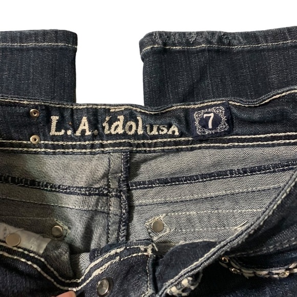 L.A. Idol USA size 7 capri jeans - Picture 4 of 5